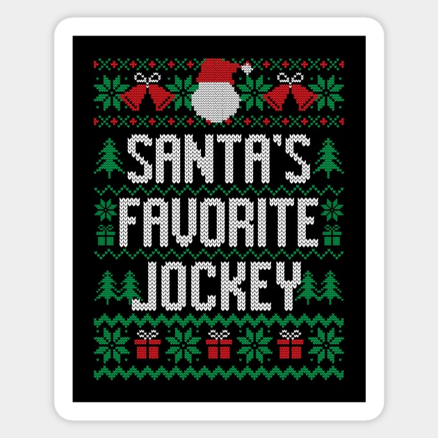 santas favorite jockey Sticker by Saulene